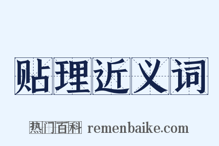 贴理近义词是什么意思的图片